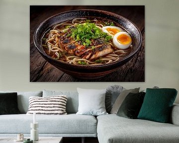 Ramen-Schale mit gegrilltem Huhn und weichen Eiern von Matthias Hauser