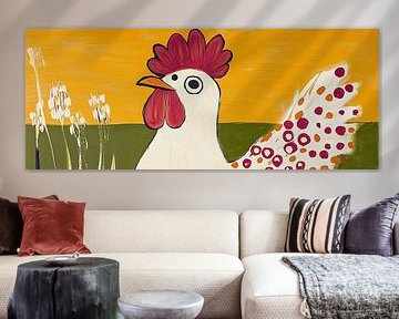 Chicken in Yellow And Green by Modern Collection