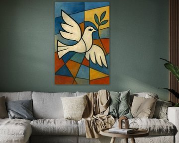 Vrijheidsduif schilderij. van Johannes