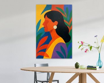 Silhouette einer malenden Frau. von Johannes