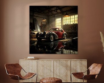 Bugatti 57 C Atlantic in werkplaats van Jan Keteleer