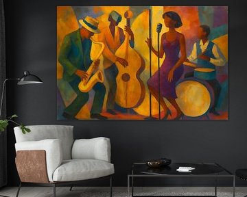 Gemälde der Jazzband. von Johannes