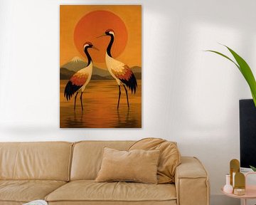 Crane painting. by Johannes