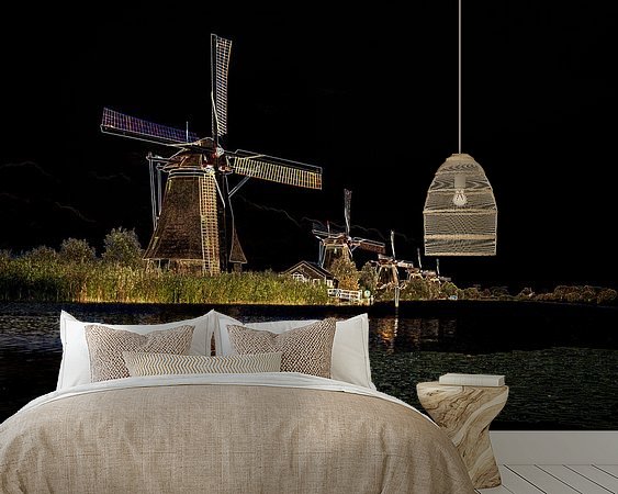 Voorbeeld van het werk in een kamer