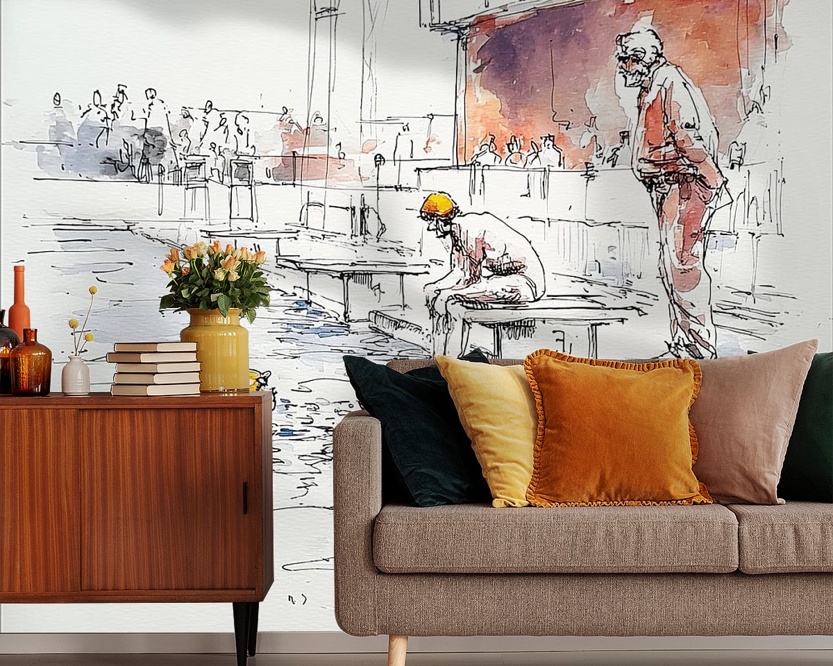 Voorbeeld van het werk in een kamer