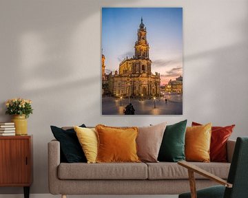 Dresden - Dresden Court Church at sunset by t.ART