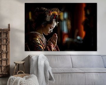 spiritual japan praying Geisha