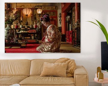 spiritual japan praying Geisha