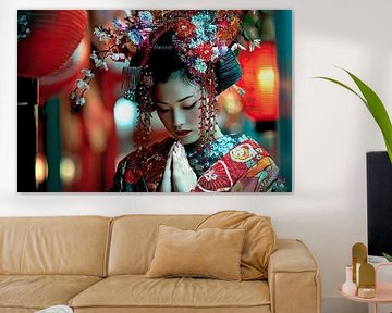 spiritual japan praying Geisha