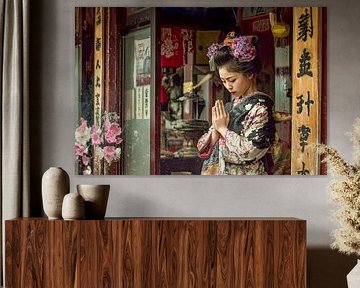 spiritual japan praying Geisha