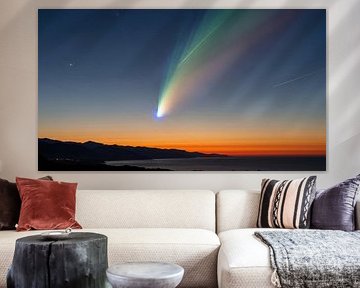 Comète au-dessus de la chaîne côtière au crépuscule sur Markus Gann