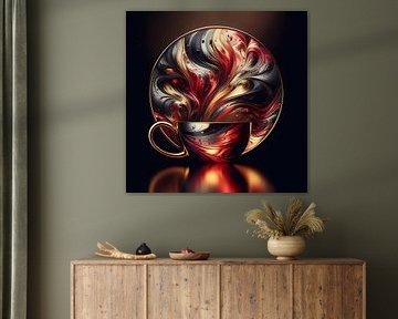 Tasse Tee Metallic-Design von Tatjana Korneeva