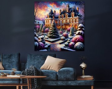 Christmas tree in the French garden by Tatjana Korneeva