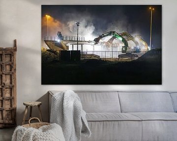 Démolition du viaduc de Slagmolen sur l'A2 près d'Echt. sur Bart Tummers Fotografie