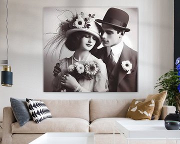 Amour femme et homme rétro années 30