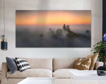 Nebelstimmung in der Morgendämmerung von Judith Kuhn