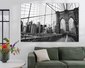 Brooklyn Bridge under construction | zwart-wit serie | New York van Elise van Gils