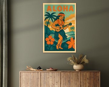 Hawaii, Aloha illustration. by Johannes