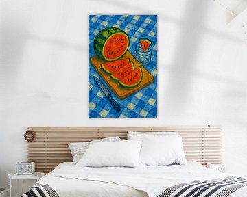 Watermelon painting. by Johannes