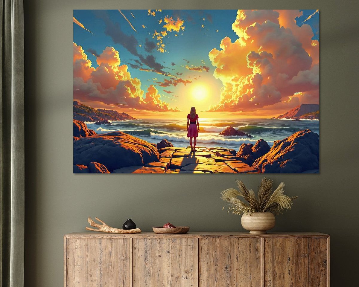 Voorbeeld van het werk in een kamer