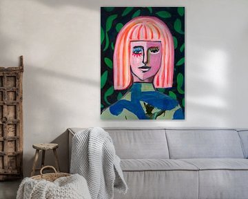 Lisa - roze portret van Studio Gjil