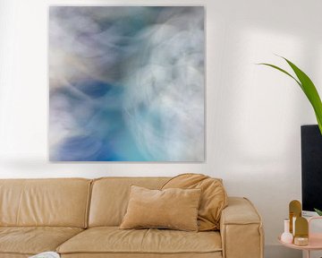 Cercles abstraits en bleu sur Greetje van Son