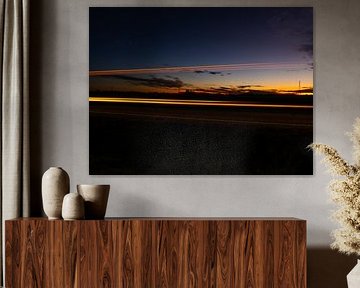 Fließendes Licht in der Dämmerung