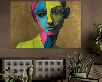 Vrouw Portret | Portrait of Vivid Expressions van ARTEO Schilderijen