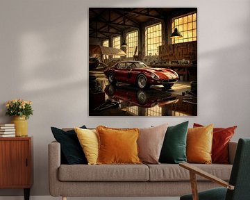 Ferrari 250 GTO in klassieke werkplaats van Jan Keteleer