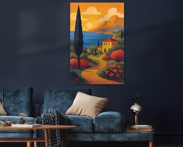 Mediterranean house painting. by Johannes