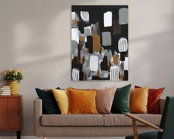 Luxe Motif I - Zeitgenössische Abstrakte Geometrische Kunst von Marina Kozyr