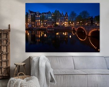 View of the Quellijnbrug, Keizersgracht in Amsterdam, 2020 -