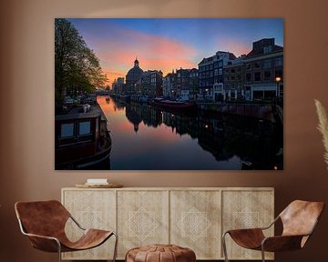 View of the Singel in Amsterdam, 2020