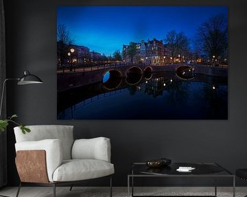 View of the Quellijnbrug, Keizersgracht in Amsterdam, 2020 -