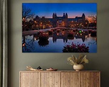 View of the Rijksmuseum from the Museumplein in Amsterdam,