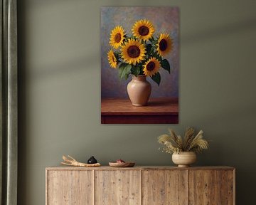 Tournesols dans un vase. sur Johannes