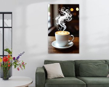 hot cup of cappuccino by Egon Zitter