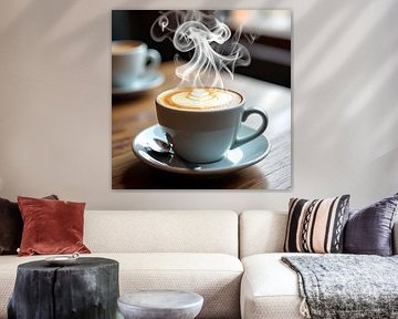 hot cup of cappuccino by Egon Zitter