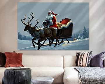 Santa Claus and the Reindeer Journey