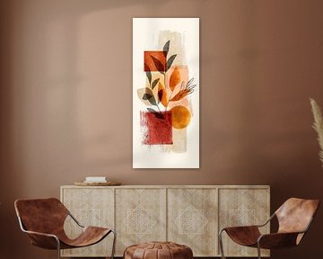 Bladeren Abstract | Warm Leaf van ARTEO Schilderijen