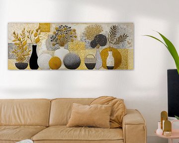 Gele Bloemen Vazen van Blikvanger Schilderijen