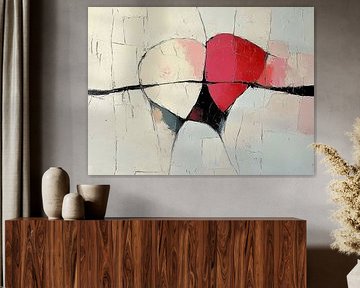 Geometrische Balance in Rot