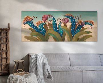 Blue Green Flowers | Bold Blooms and Leafy Dreams