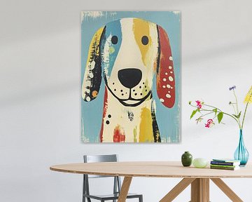 Hund | Fröhlicher Hund mit Farben