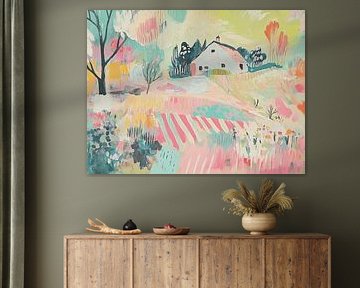 Bunte Gartenlandschaft