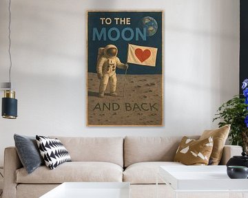 To the moon and back illustratie. van Johannes