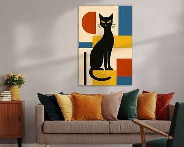 Illustration einer schwarzen Katze. von Johannes