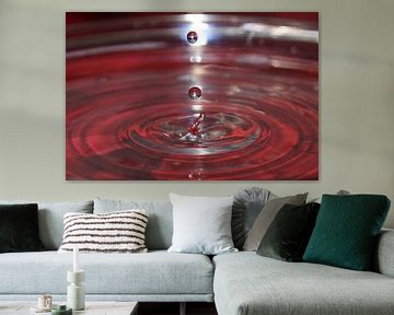 Water. Rood de kleur van de liefde. Balk Friesland van Fotografie Sybrandy