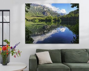 Spectacular mountain photo of the famous Three Peaks in the Dolomites - a timeless motif for all mountain lovers. Clear structures, impressive rock faces and the unmistakable alpine backdrop make this picture the highlight of any wall.