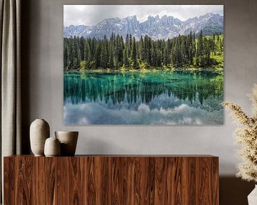 Spectacular mountain photo of the famous Three Peaks in the Dolomites - a timeless motif for all mountain lovers. Clear structures, impressive rock faces and the unmistakable alpine backdrop make this picture the highlight of any wall.
